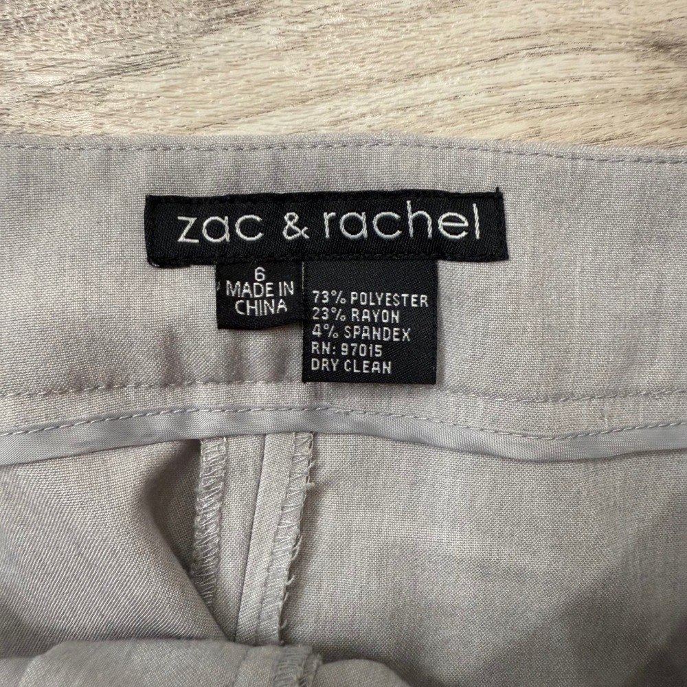Zac & Rachel Women's Gray Straight Leg Dress Pants Size 6 - Picture 8 of 12
